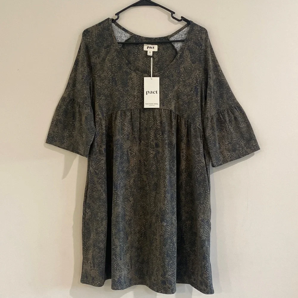 Organic cotton PACT dress Super stretchy organic cotton blend -hidden pockets - Picture 1 of 9